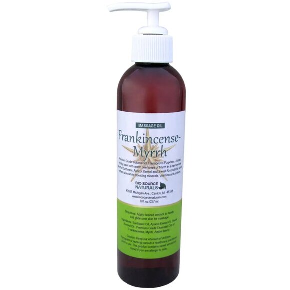 Frankincense-Myrrh Massage Oil/Personal Fragrance 8 fl oz (227 ml) Pump - Aromat - Picture 1 of 1